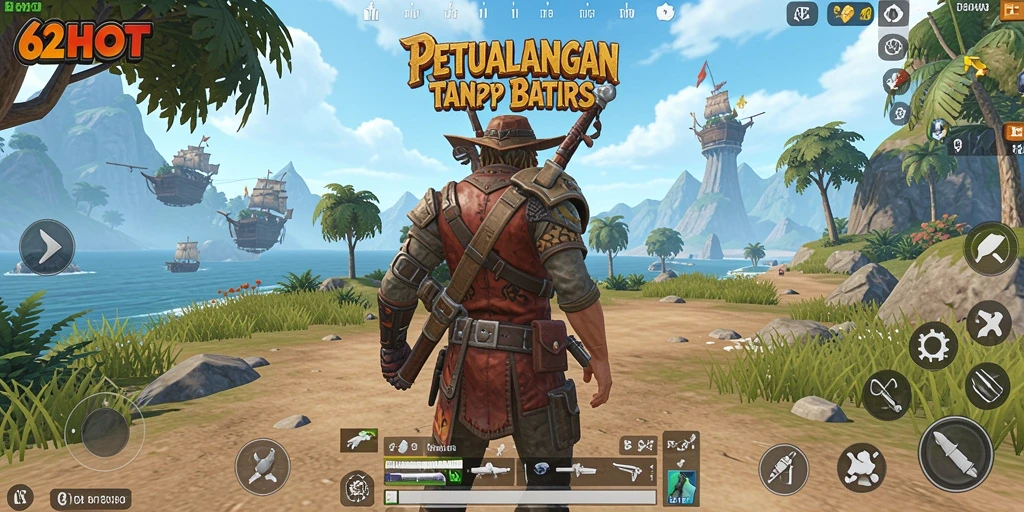 Memukau! Screenshot gameplay 62HOT menampilkan kebebasan eksplorasi di dunia terbuka.