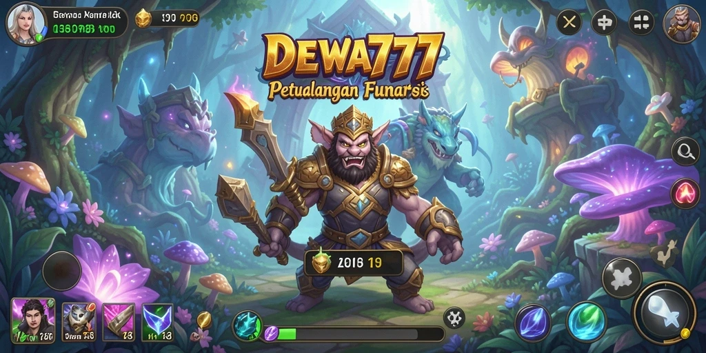 Tampilan mendetail dari gameplay petualangan DEWA777 yang seru.