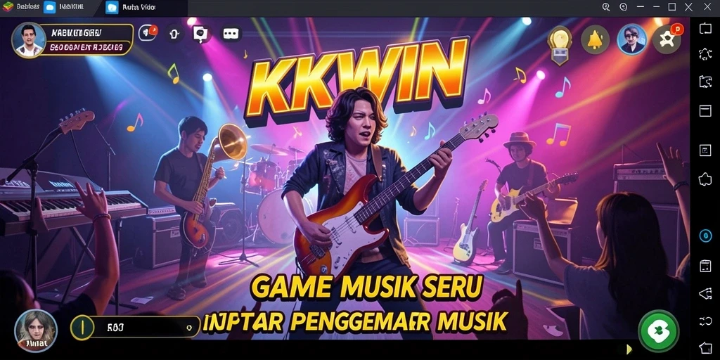 Tampilan gameplay KKWIN yang mengasyikkan dan interaktif dalam permainan musik.