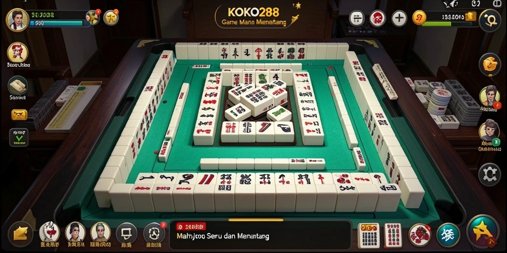 Tampilan gameplay Mahjong KOKO288 yang penuh warna dan menarik.