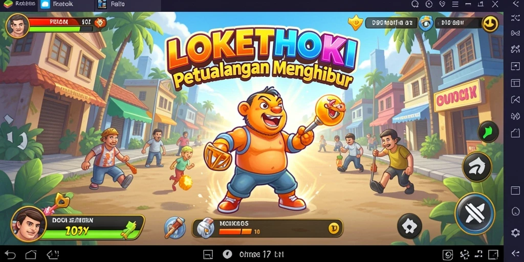 Tangkapan layar gameplay seru LOKETHOKI yang penuh aksi.