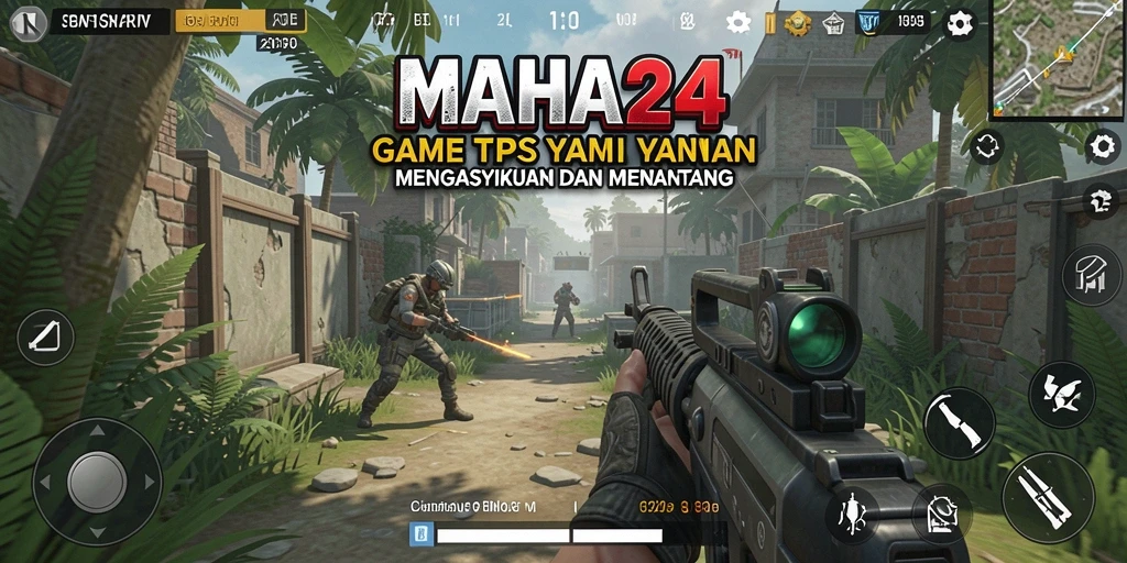 Screenshot gameplay MAHA24 menunjukkan aksi mendebarkan di medan perang.