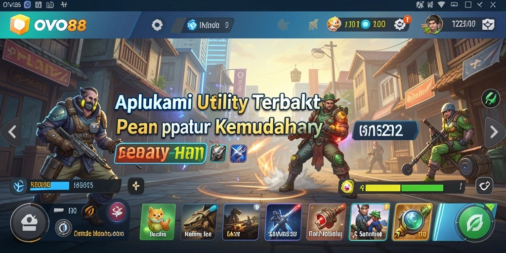 Tampilan utama aplikasi OVO88 yang memudahkan pengguna dalam mengakses fitur Utility.