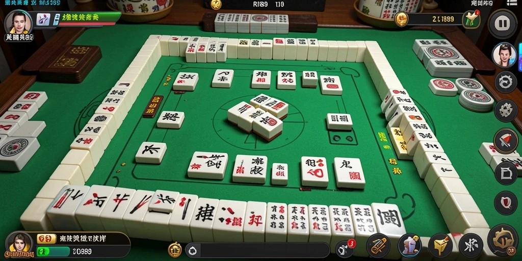 Tampilan gameplay seru di RI889 dengan elemen Mahjong yang menantang.