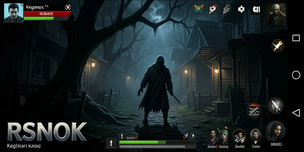 Tangkapan layar gameplay RSNOK yang menegangkan di dunia Horror.