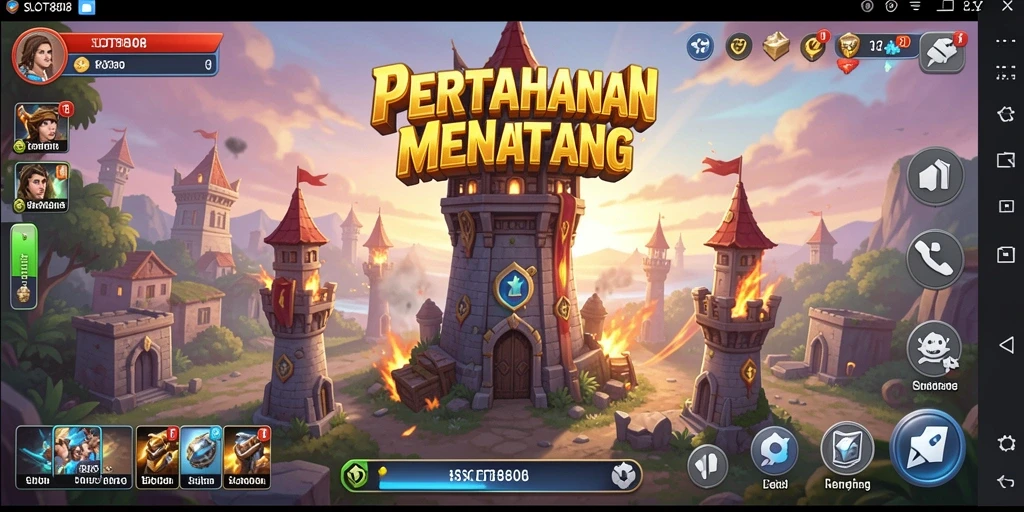 Tangkapan layar gameplay mengagumkan dari SLOT8808 dengan grafik menara yang menawan.