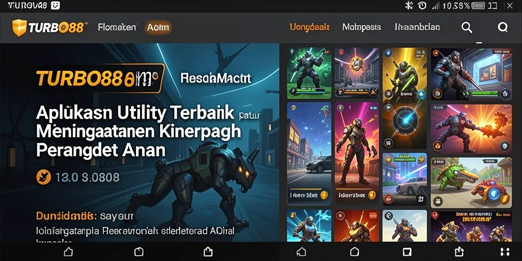 Tampilan intuitif TURBO88 yang memudahkan pengguna.